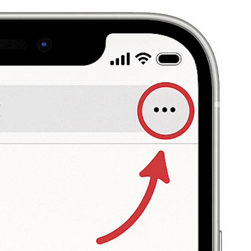 Illustrazione del menu di Instagram con i tre puntini