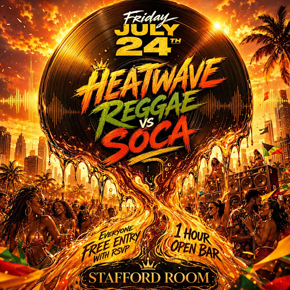 Heatwave: Reggae vs Soca at Stafford Room