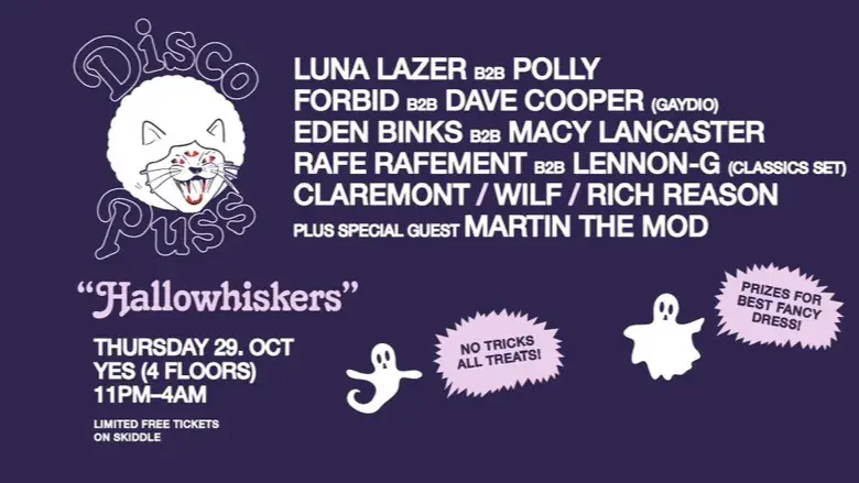 DISCO PUSS presents HALLOWHISKERS - Full Building Takeover