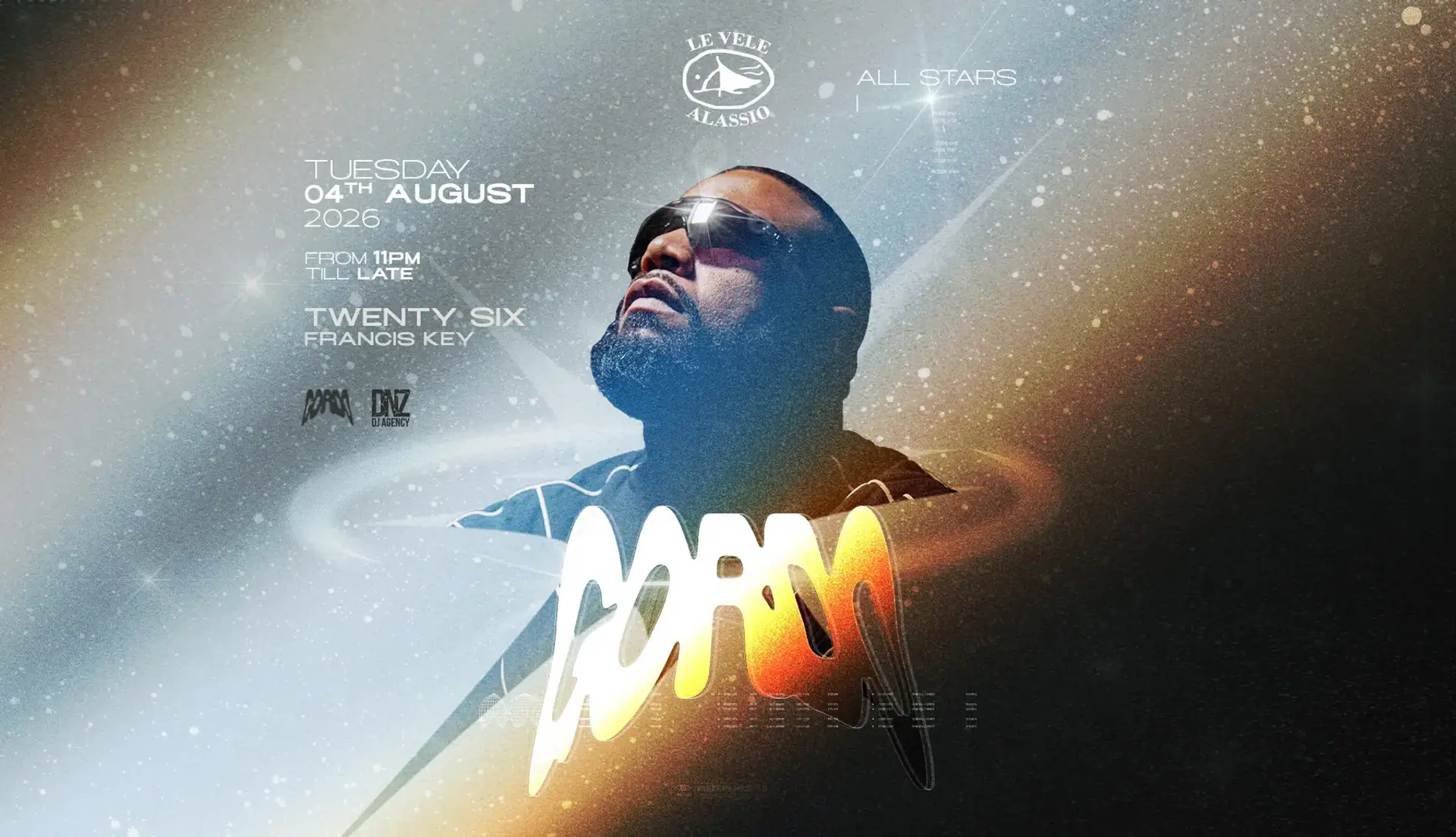 Le Vele Alassio All Stars presents Gordo - Tuesday, 4th August 2026