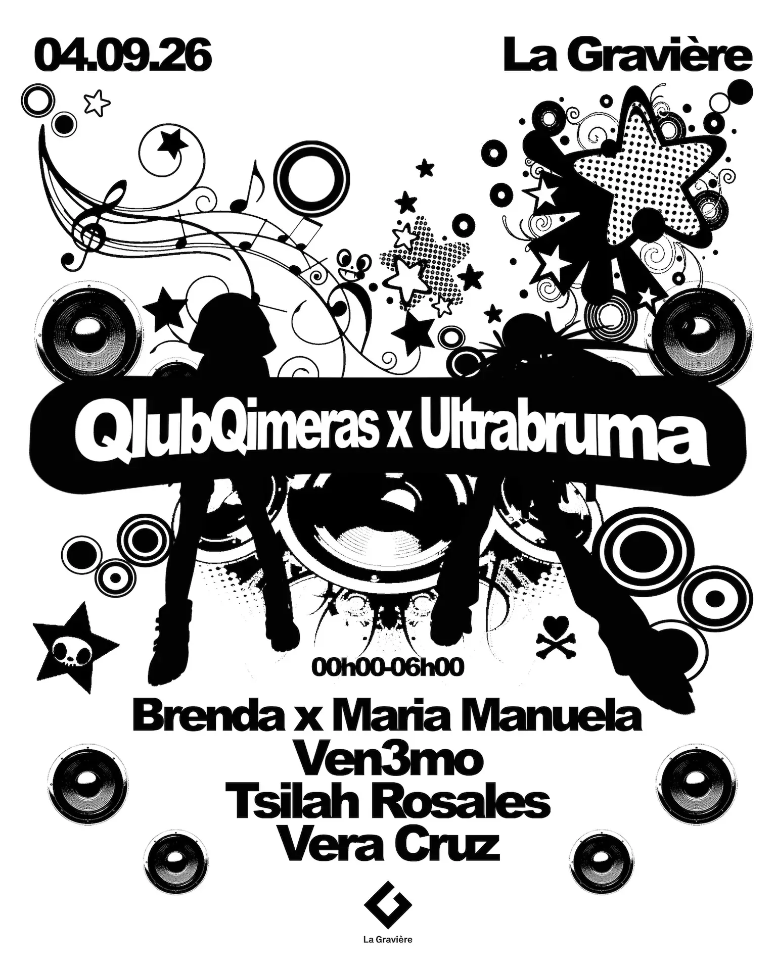 La Toute Puissante party with Femme Honnête, 1000 balles B2B Oscura resistencia