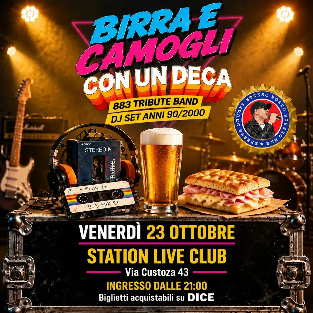 Birra&Camogli Con un Deca – 883 Tribute live & DJ-Set