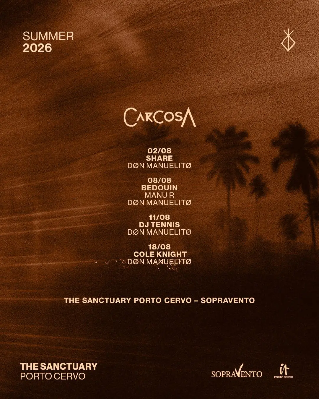 11/08 DJ TENNIS + DØN MANUELITØ at THE SANCTUARY Porto Cervo