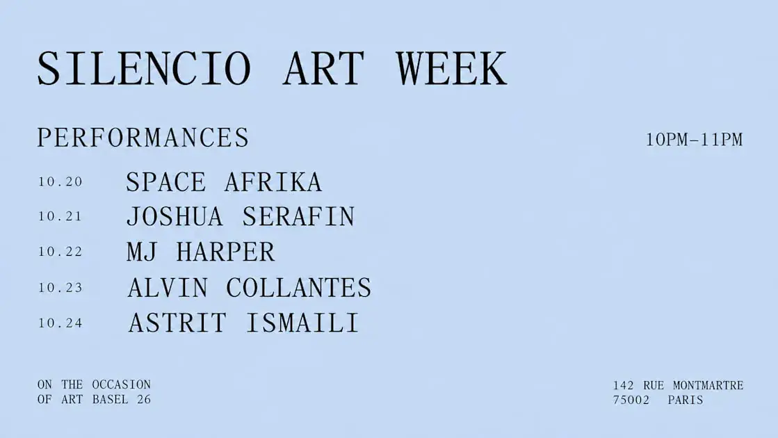 Performances / Silencio Art Week