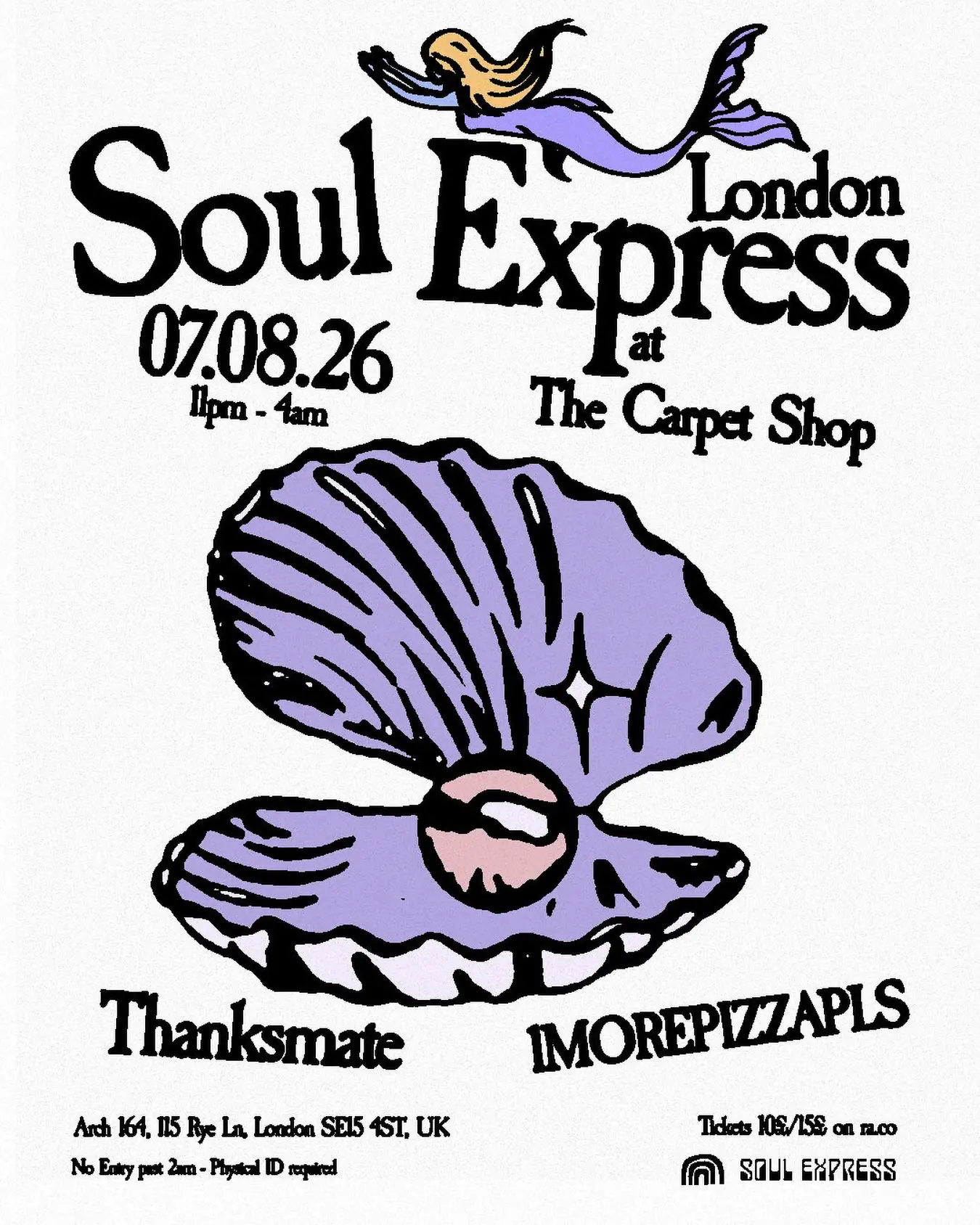 Soul Express London with ThanksMate + 1MOREPIZZAPLS
