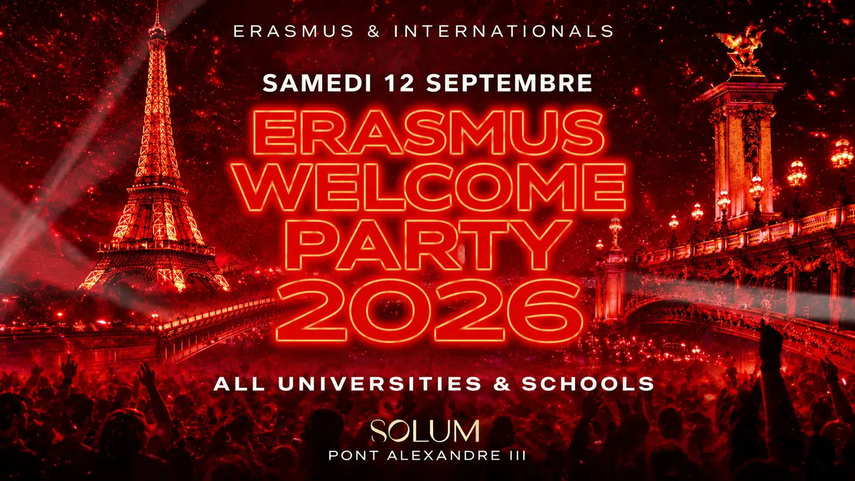 Erasmus Welcome Party 2026 - Solum Pont Alexandre I