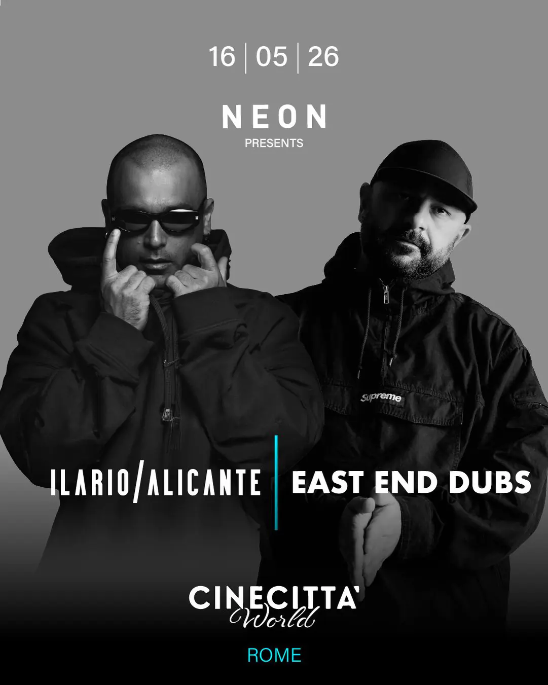 NEON présente East End Dubs et Ilario Alicante