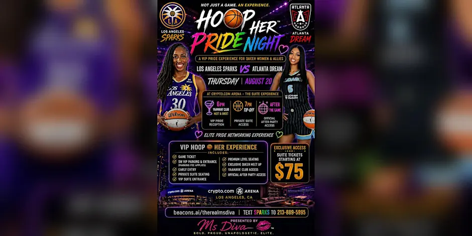 HOOP HER VIP PRIDE NIGHT - LA SPARKS - Atlanta Dream