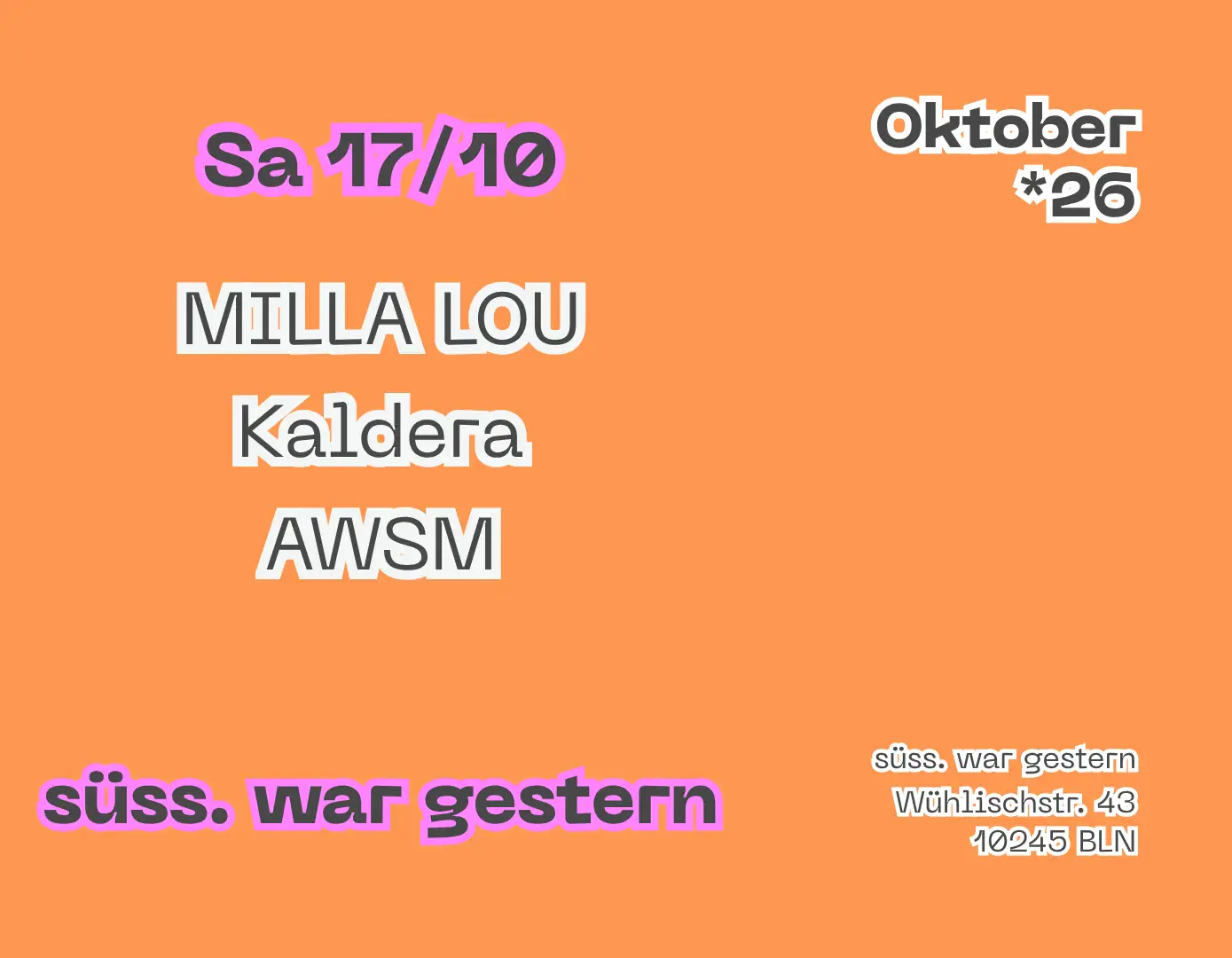 Süss am Samstag