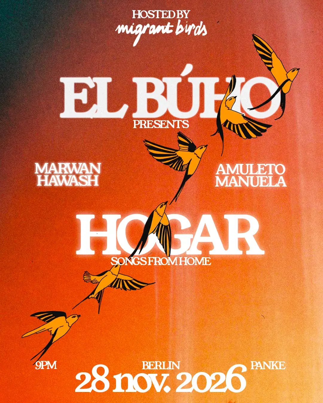 Migrant Birds präsentieren: EL BÚHO – Release-Party zum neuen Album „Hogar“