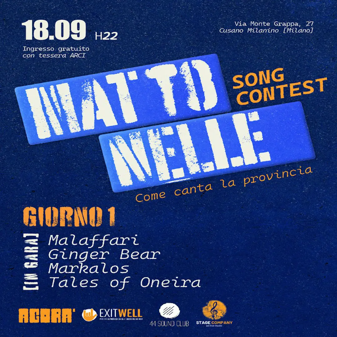 MATTONELLE – SONG CONTEST 18 SETTEMBRE | PRIMA SELEZIONE