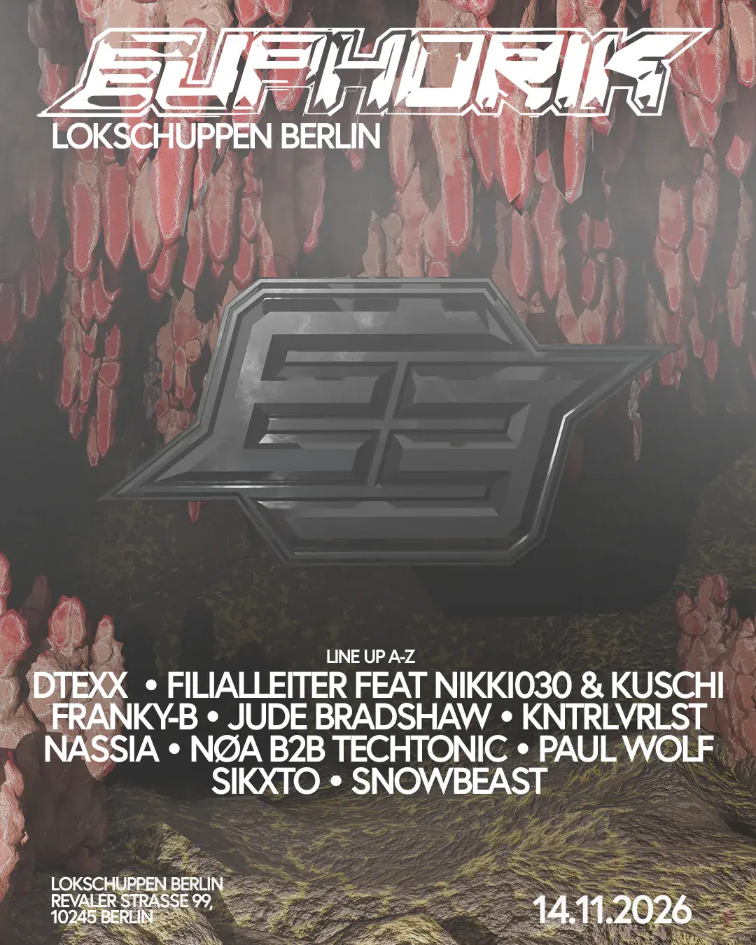 EUPHORIK pres. KNTRLVRLST, Franky-B, Paul Wolf, NIKKI030 & KUSCHI