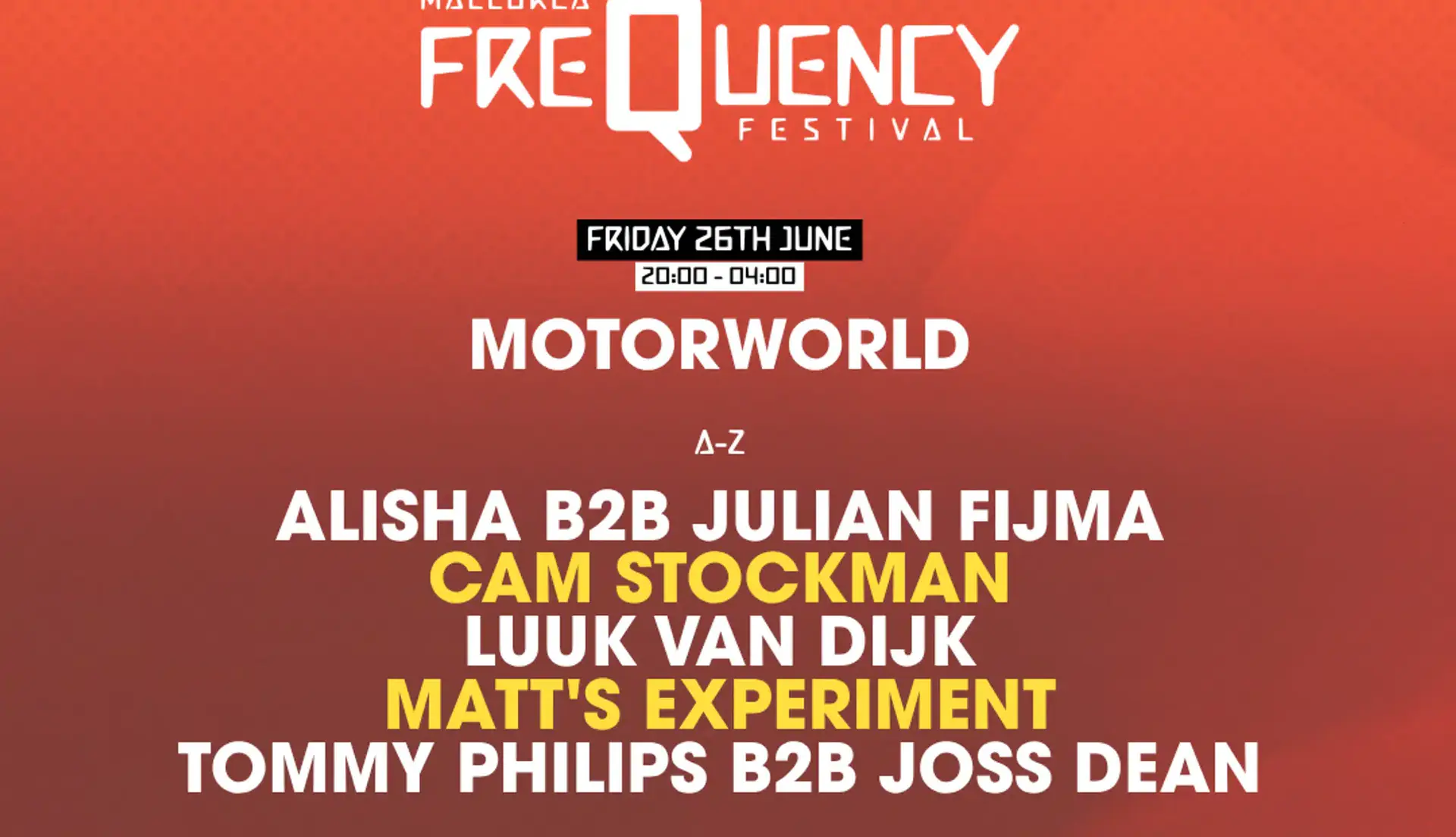 Frequency Festival Friday: Alisha, Luuk Van Dijk, Julian Fijma + more