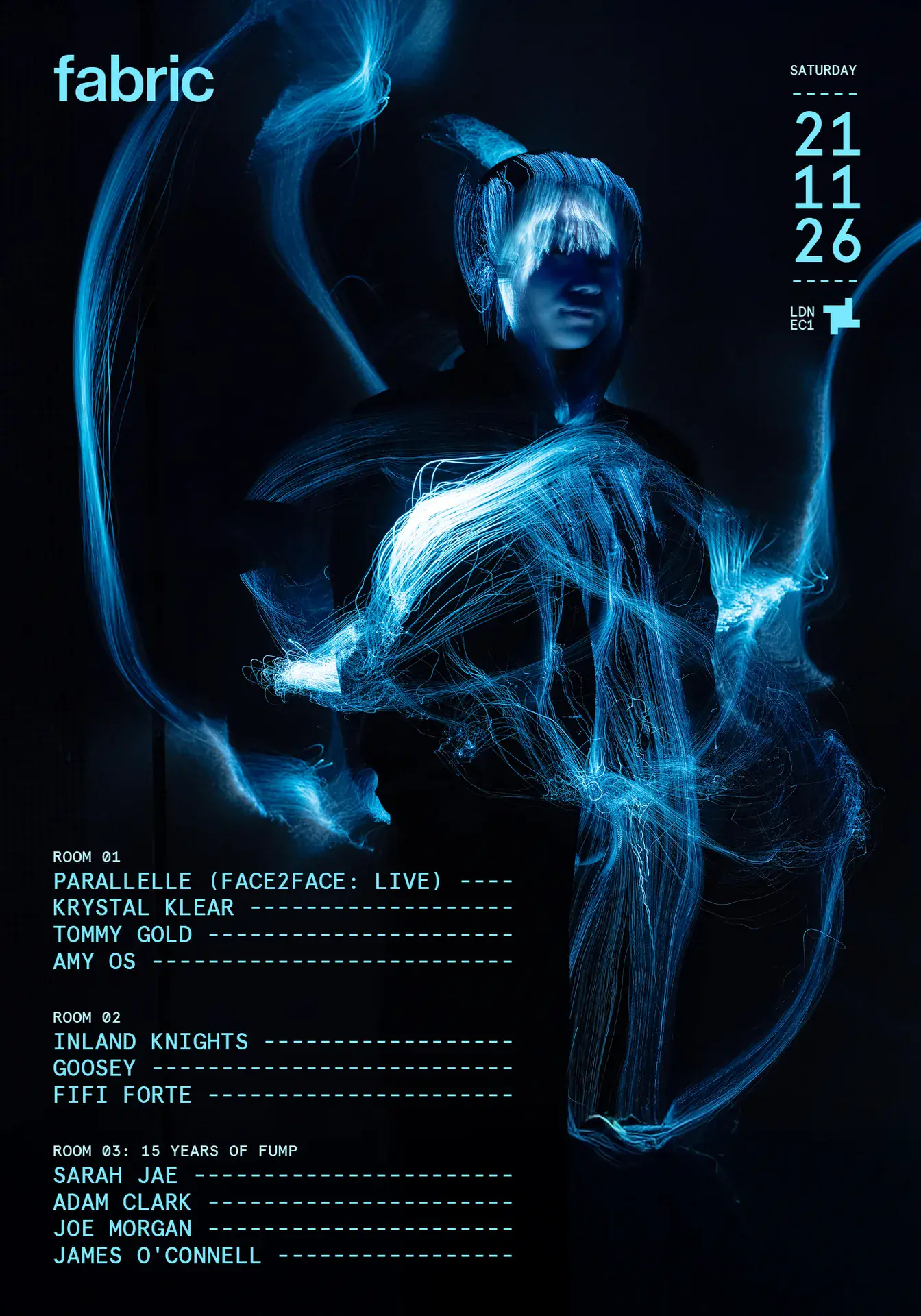 fabric: Parallelle (Live), Krystal Klear, Inland Knights, Goosey, FIFI FORTE, Tommy Gold + more