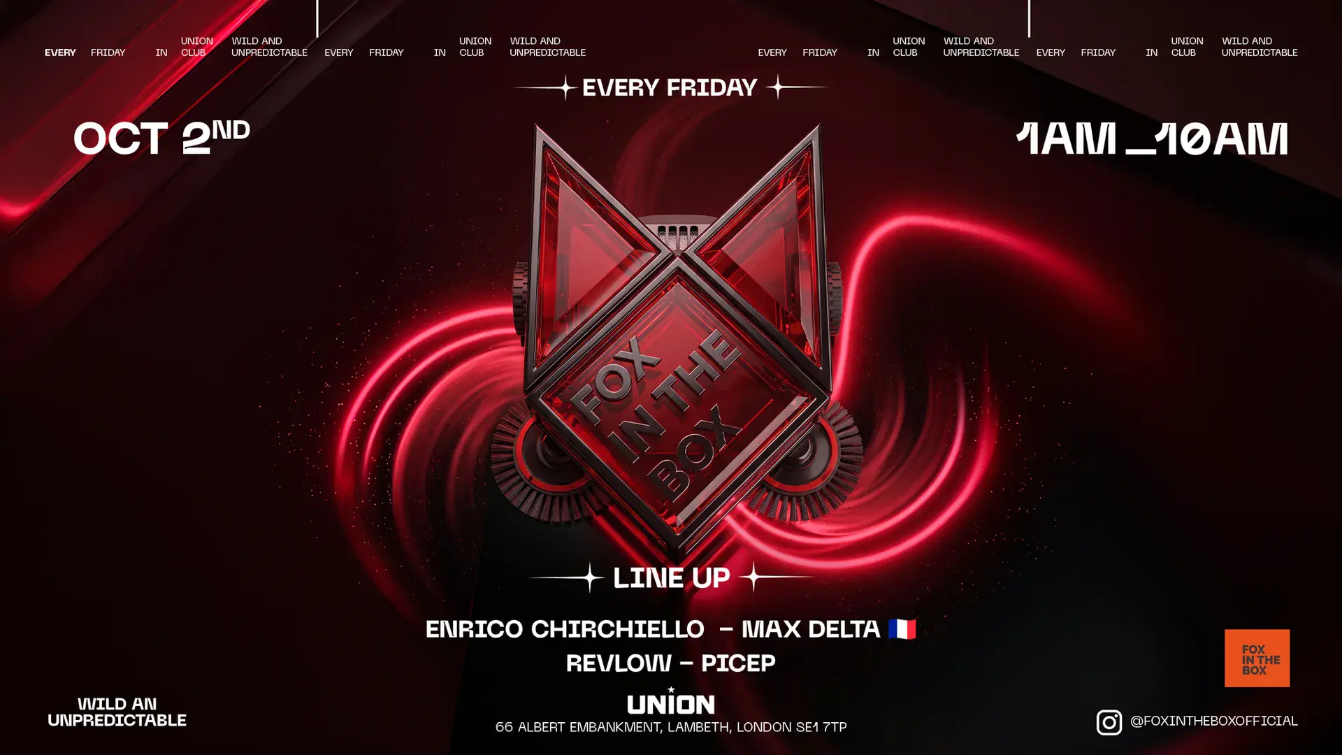 AFTER PARTY AT FOX IN THE BOX (OPEN UNTIL 10 AM! )