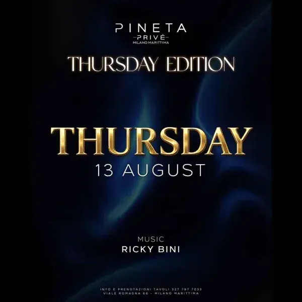 THURSDAY EDITION | Pineta privè