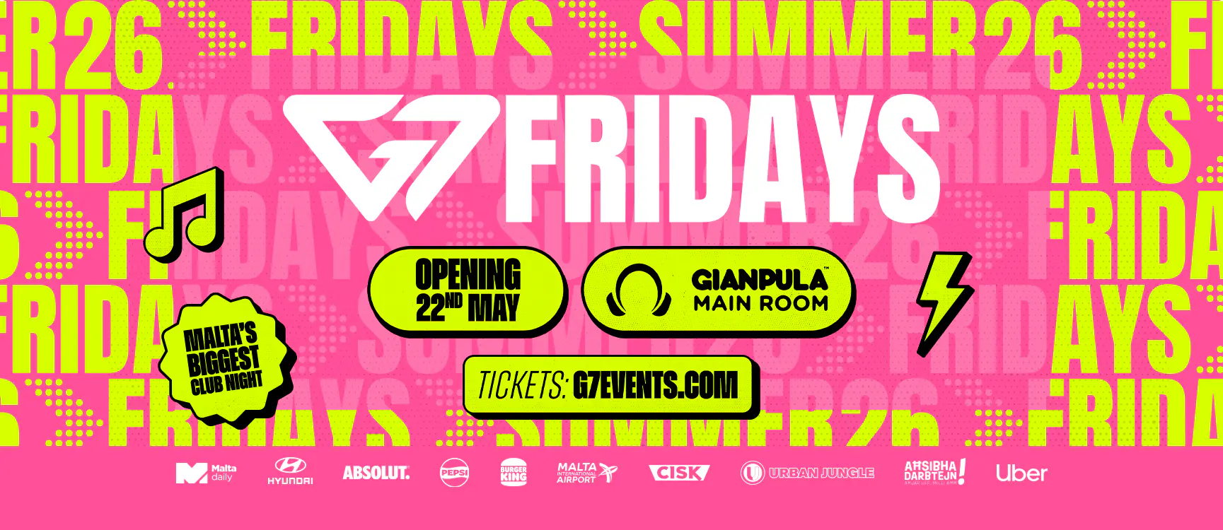 G7 FRIDAYS 2026