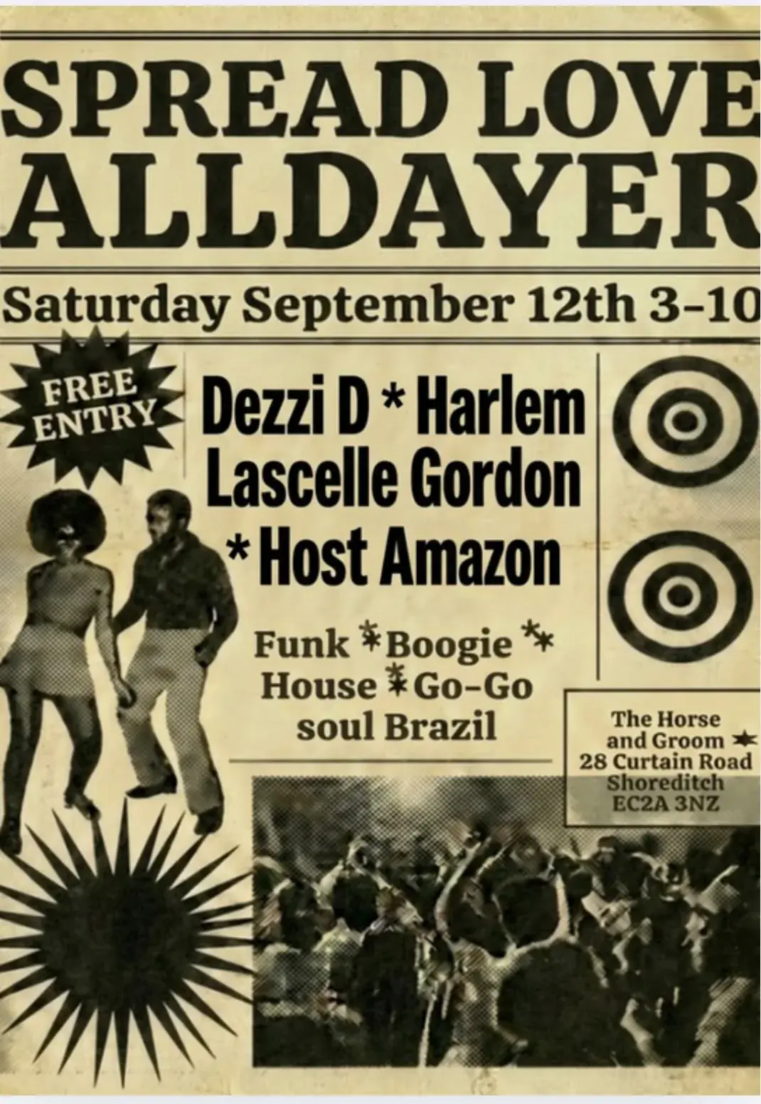 Spread Love all dayer with special guest Lascelle Gordon