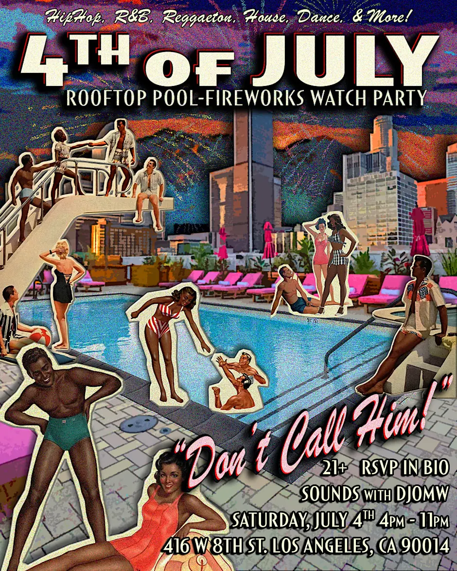 4th of July - Rooftop Pool Fireworks Watch Party
