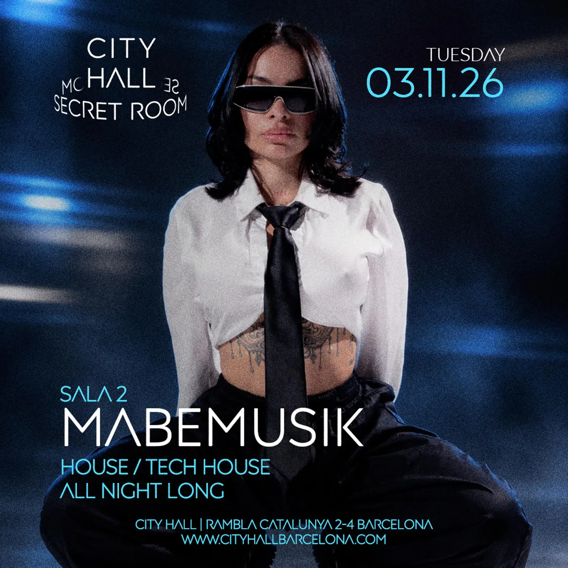 TUESDAY | DJ MABEMUSIK | SECRET ROOM | HOUSE / TECH HOUSE ALL NIGHT LONG