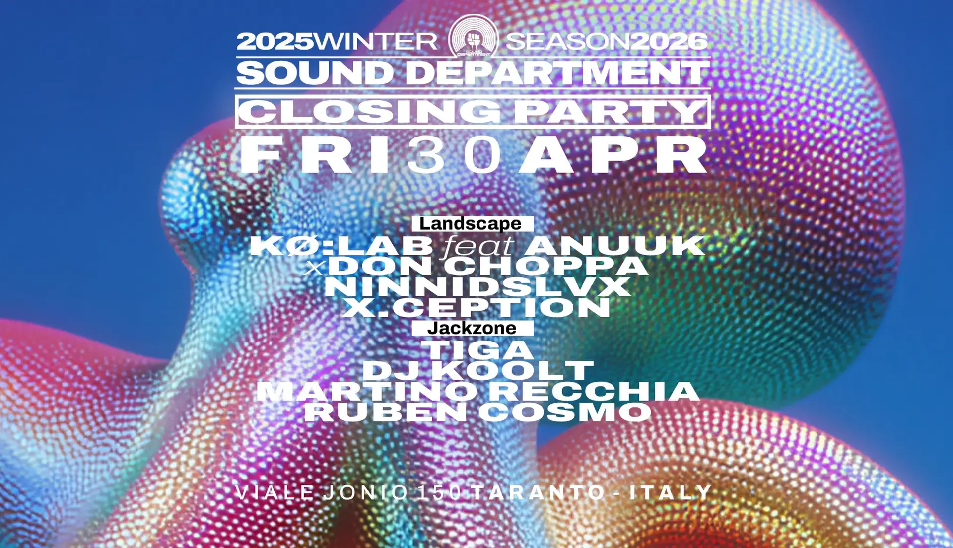 April 30 Closing Party w/KØ:LAB feat ANUUK x DON CHOPPA, TIGA and DJ KOOLT