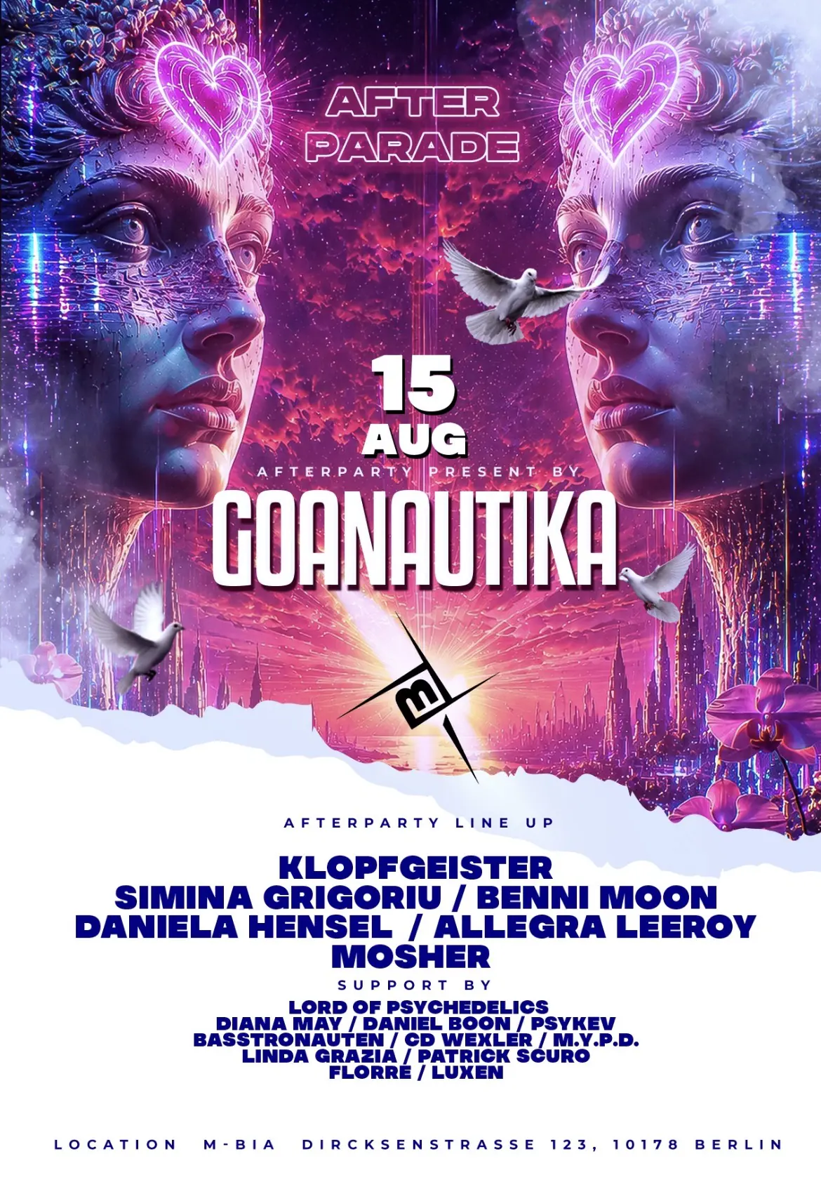 Goanautika After Parade Party w. / Klopfgeister, Simina Grigoriu, Daniela Hensel, Benni
