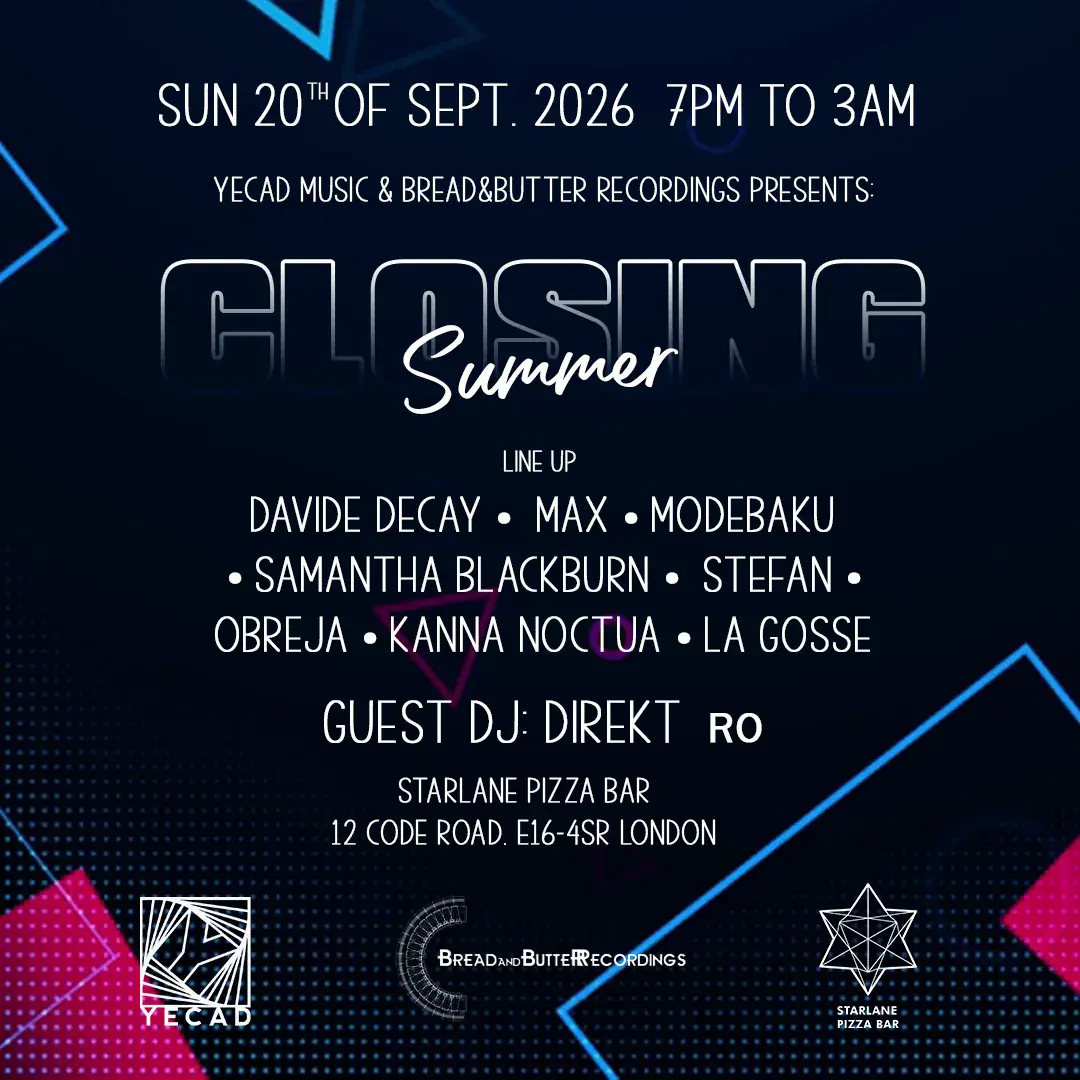 YECAD MUSIC & Bread&Butter Recordings presents: 'Summer Closing' with Direkt at STARLANE
