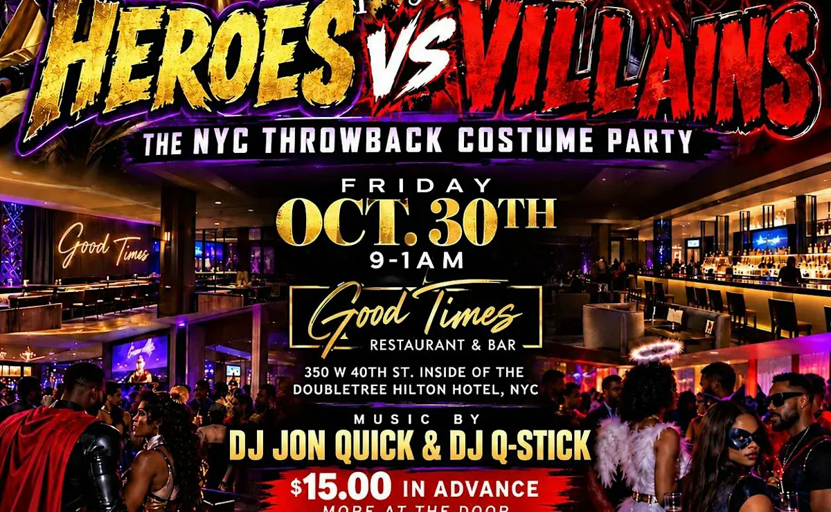 Heroes vs Villains: La fiesta de disfraces retro de Nueva York