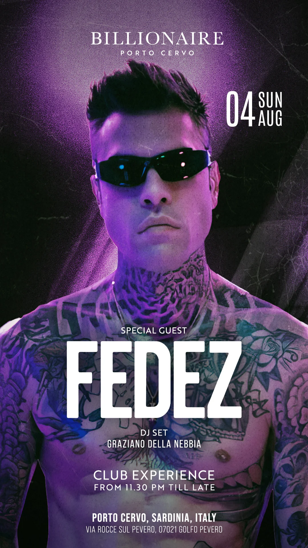 FEDEZ al BILLIONAIRE Porto Cervo