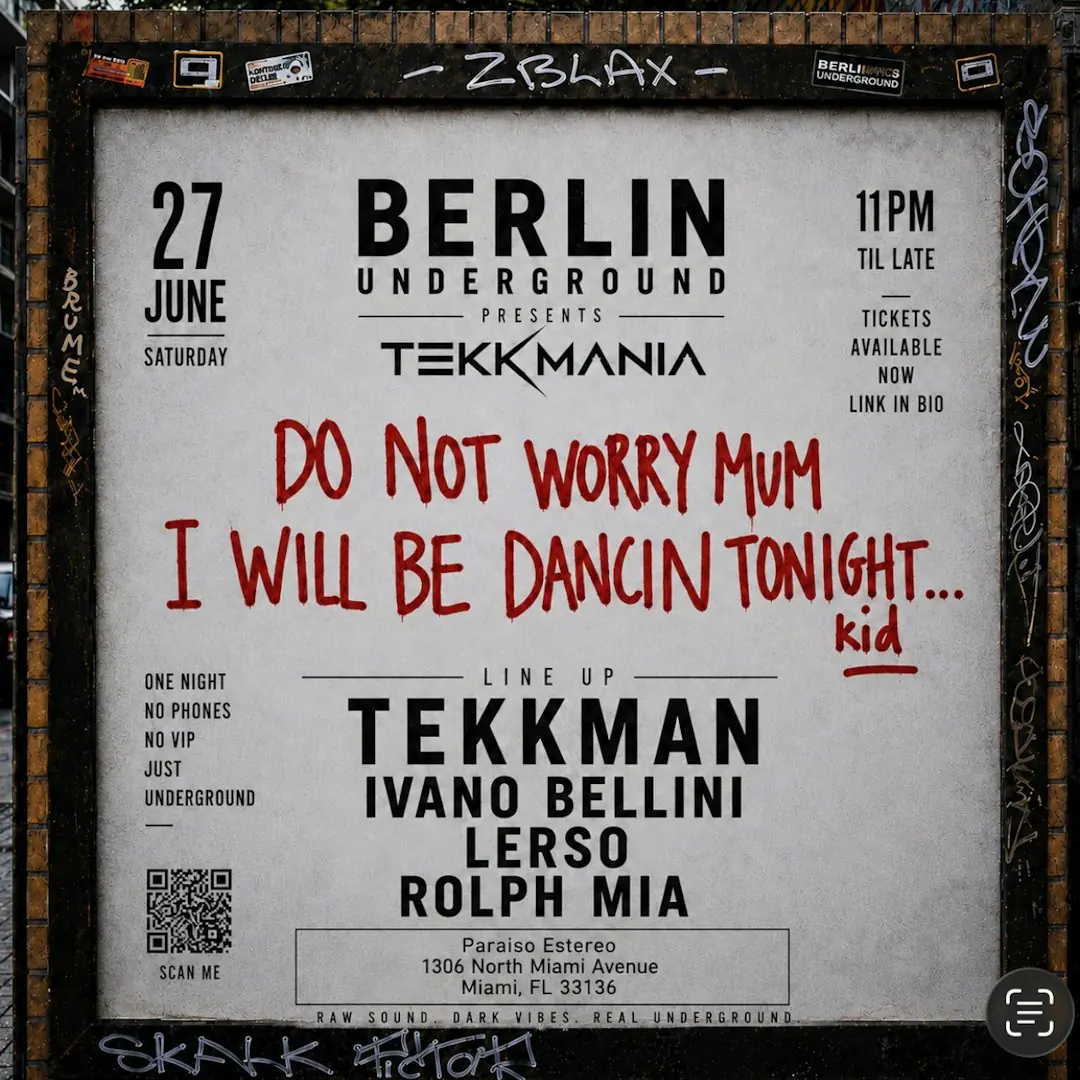 BERLIN UNDERGROUND PRESENTS TEKKMANIA