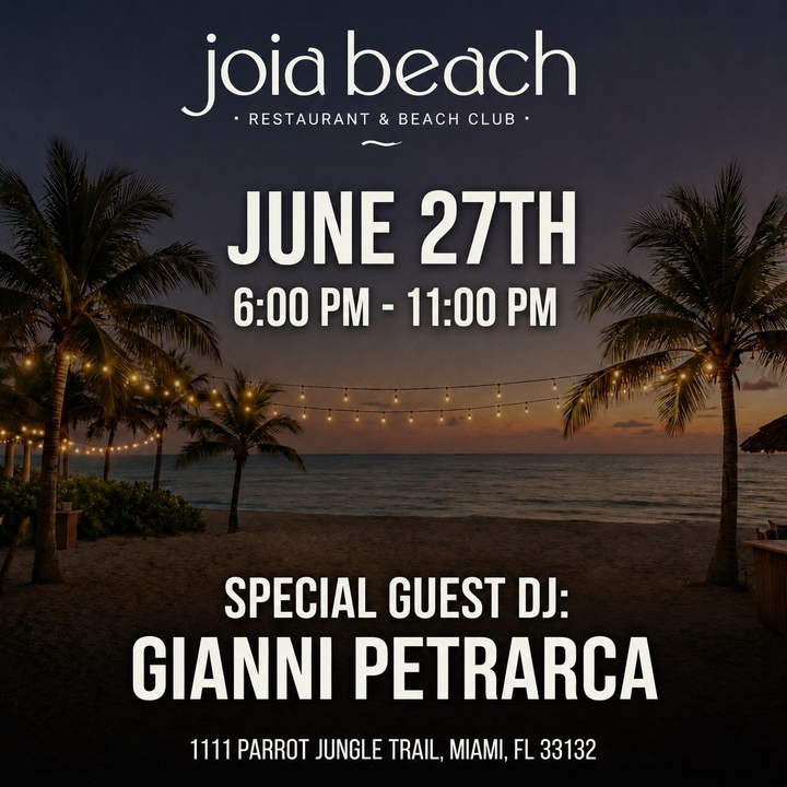Gianni Petrarca @ Joia beach