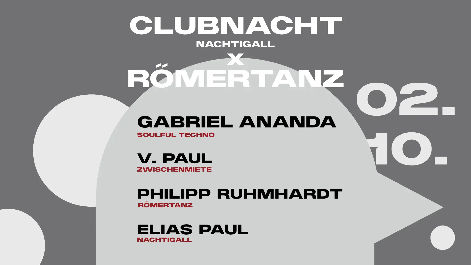 CLUBNACHT x RÖMERTANZ with Gabriel Ananda