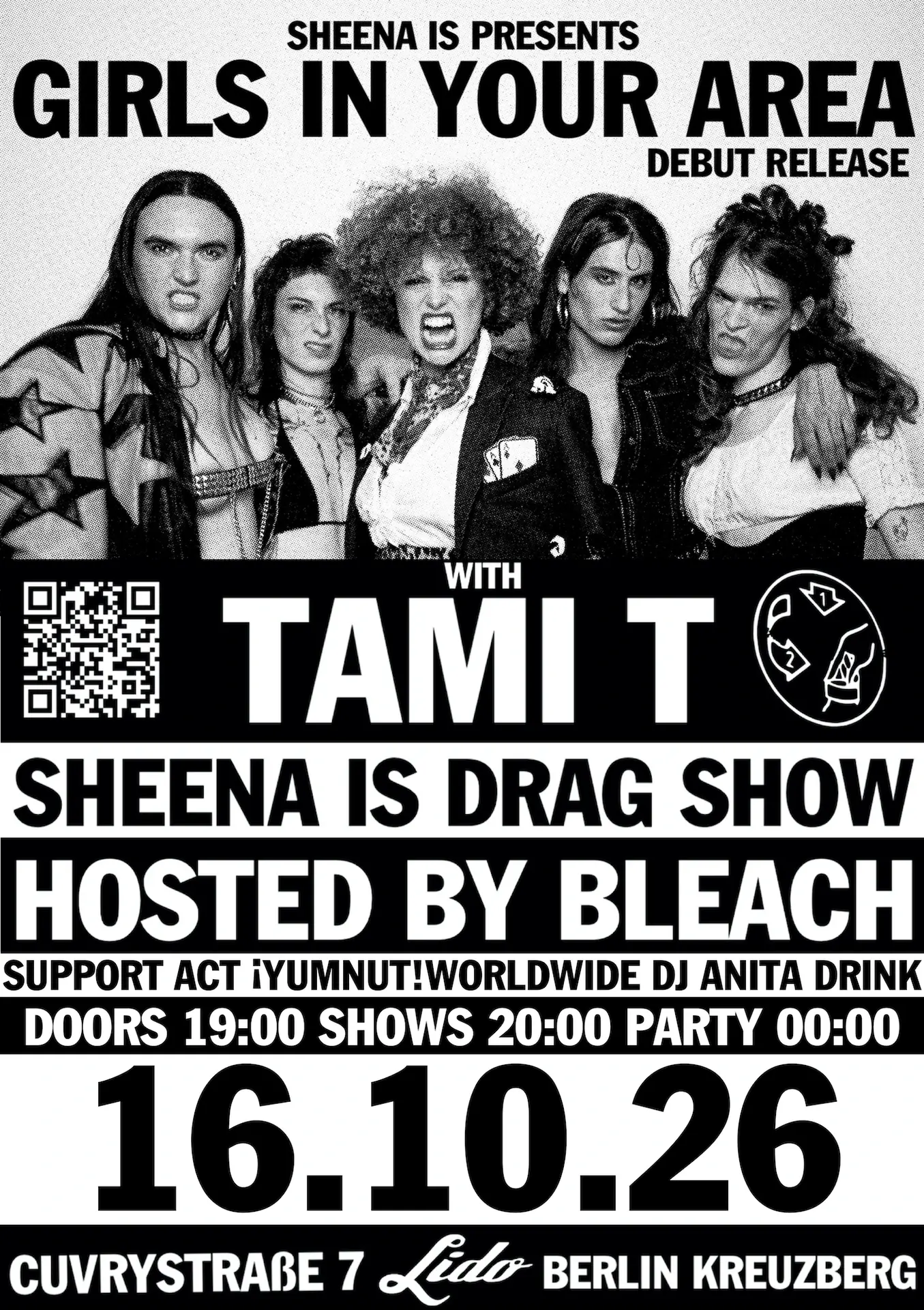 SHEENA IS presents GIRLS IN YOUR AREA + TAMI T