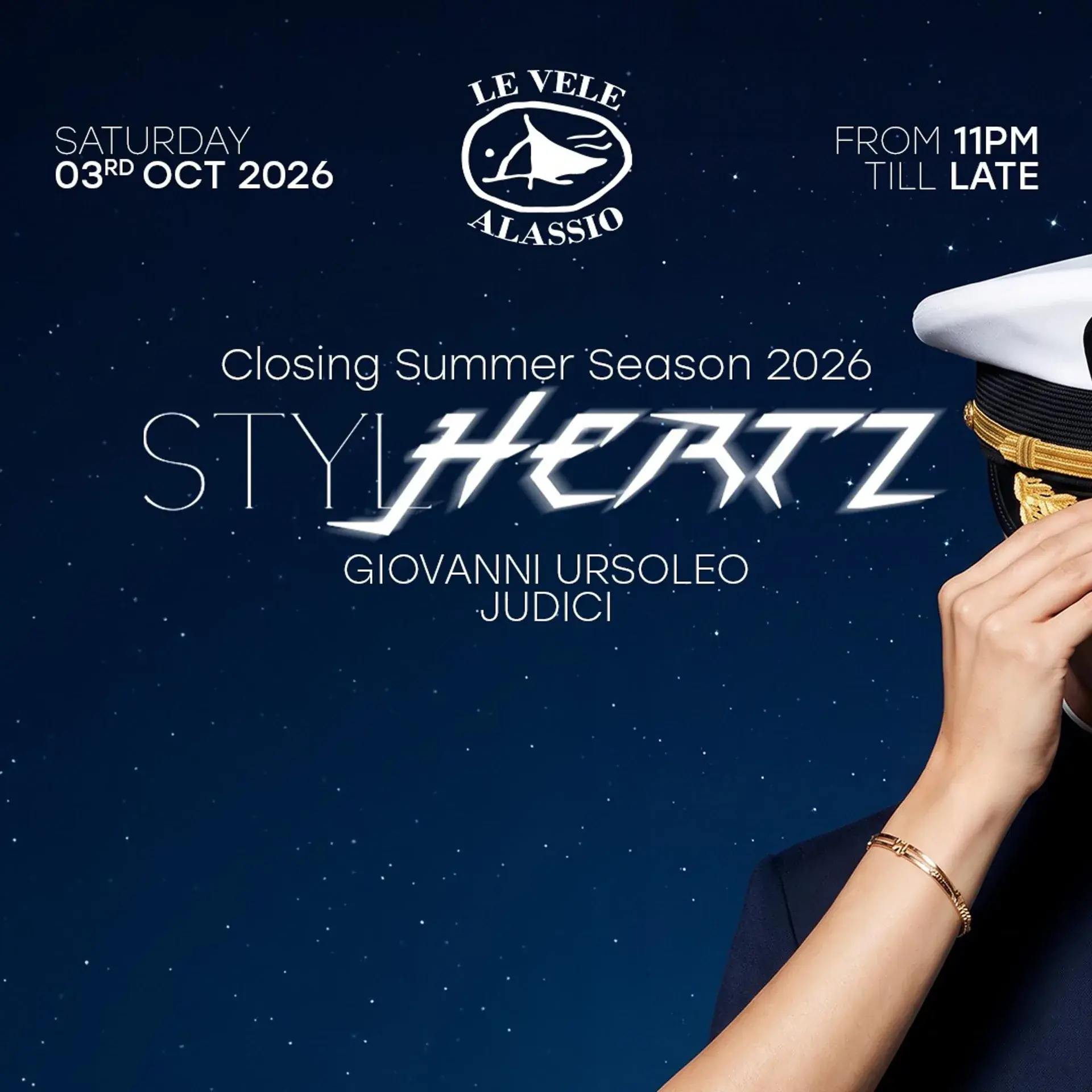 Le Vele Alassio presents Stylhertz Closing Summer Season 2026 - Saturday, 3rd October 2026
