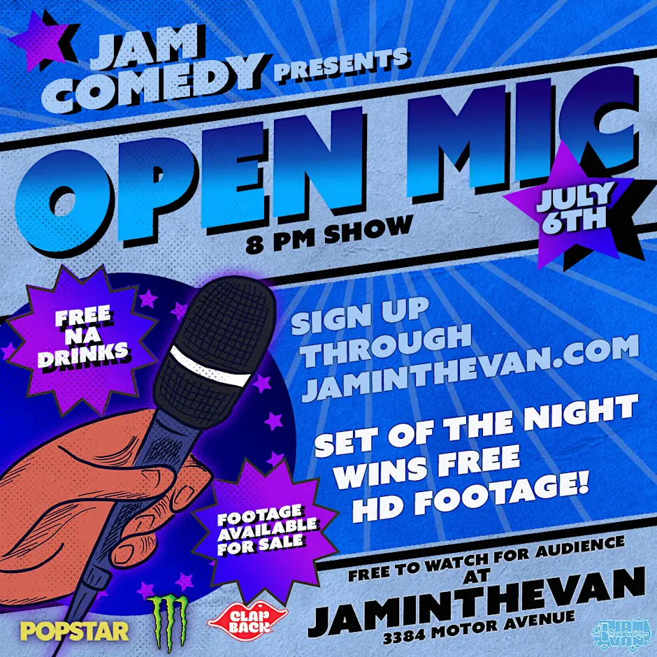 Jam in the Van Open Mic July 6th - Los Angeles