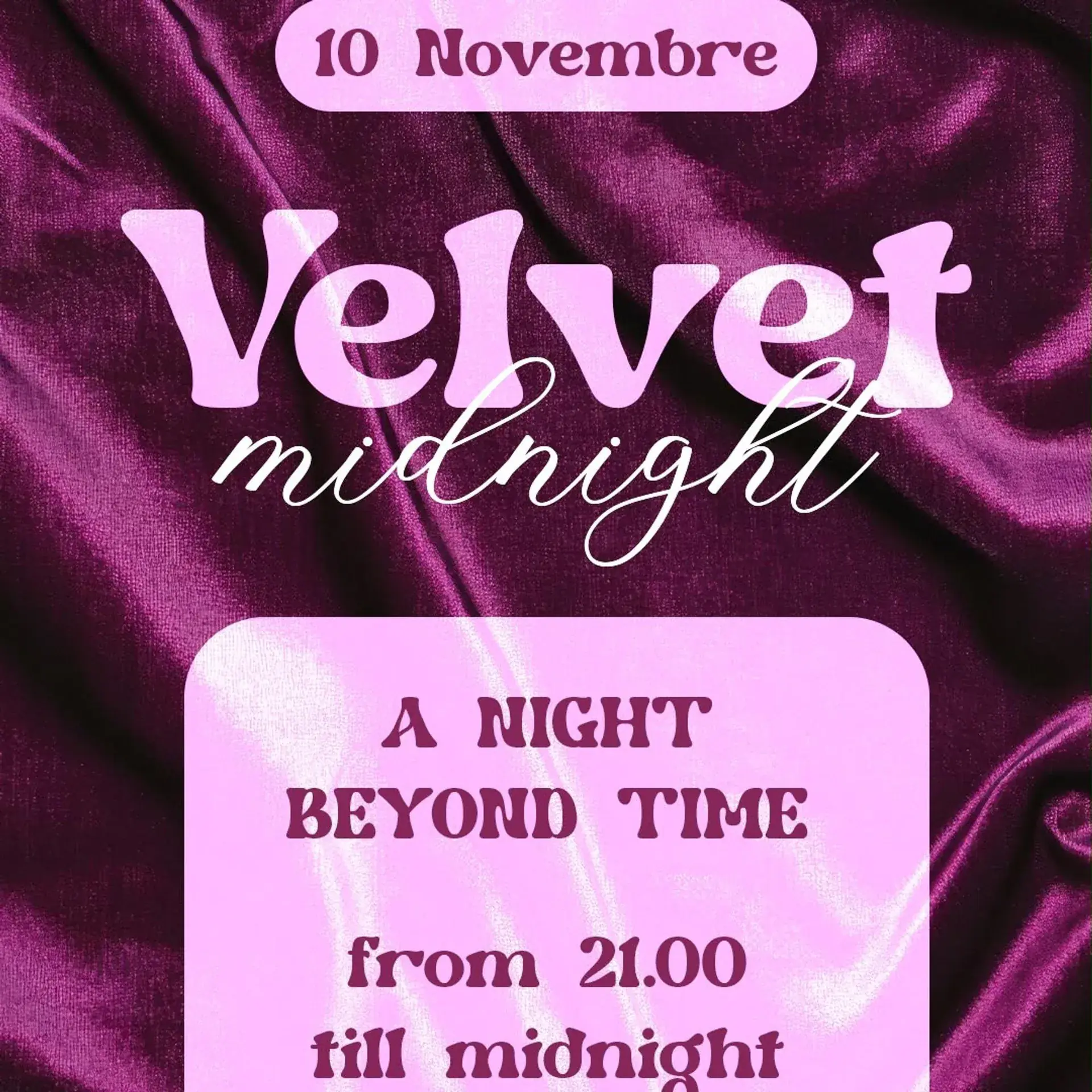 VELVET MIDNIGHT - TUESDAY / One Torino