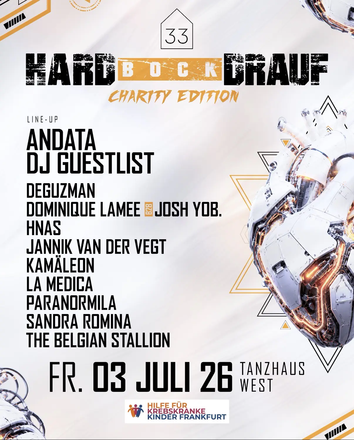 Hard Bock DRAUF invites HAUS33 Charity Edition