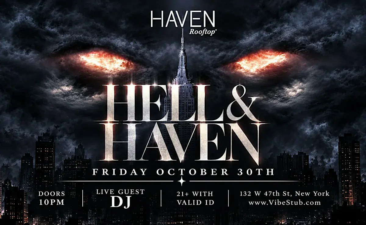 Soirée annuelle d’Halloween Hell & Haven @ Haven Rooftop NYC