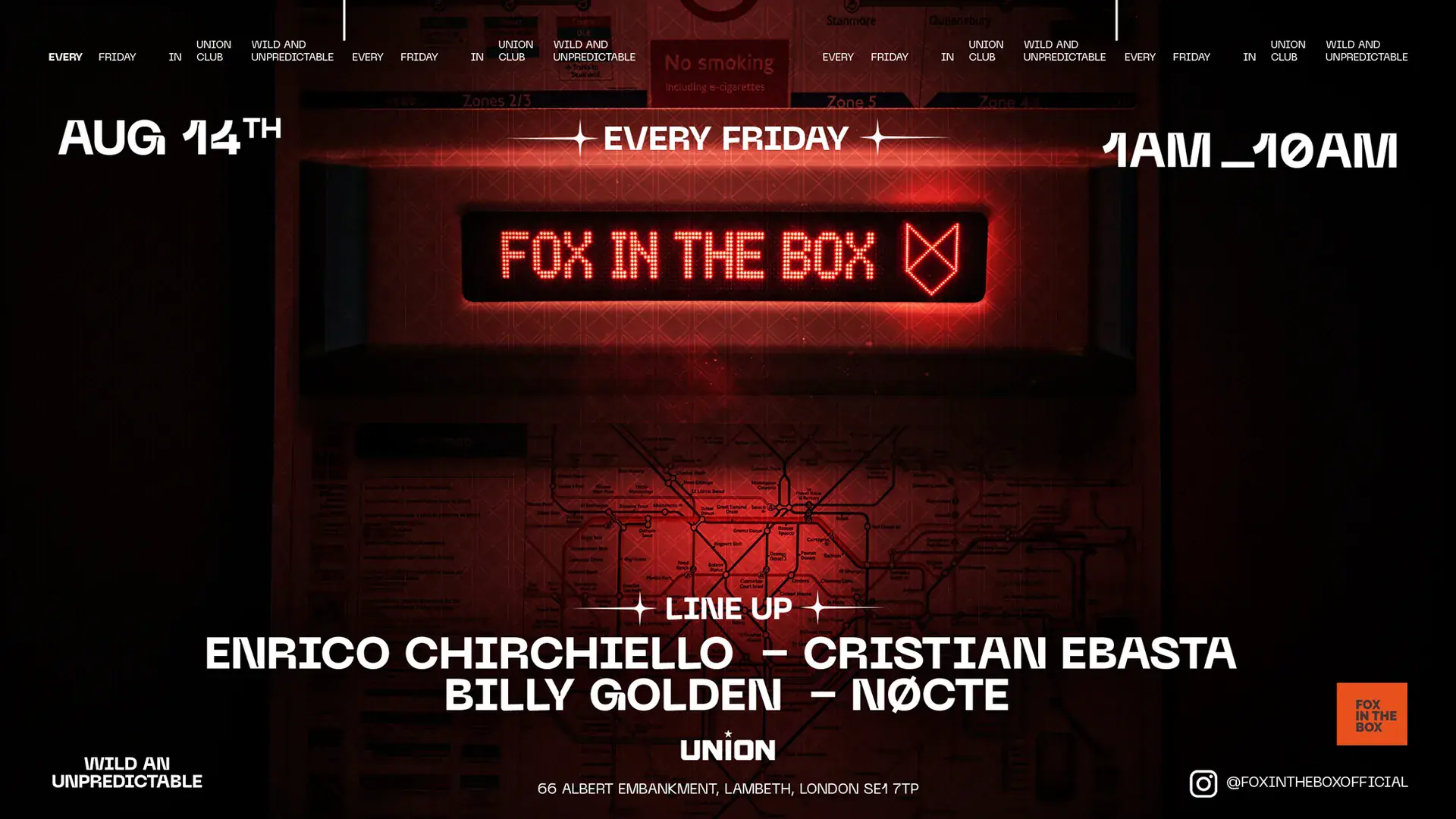 FOX IN THE BOX (FRIDAY WEEKLY AFTER PARTY) Open until 10am