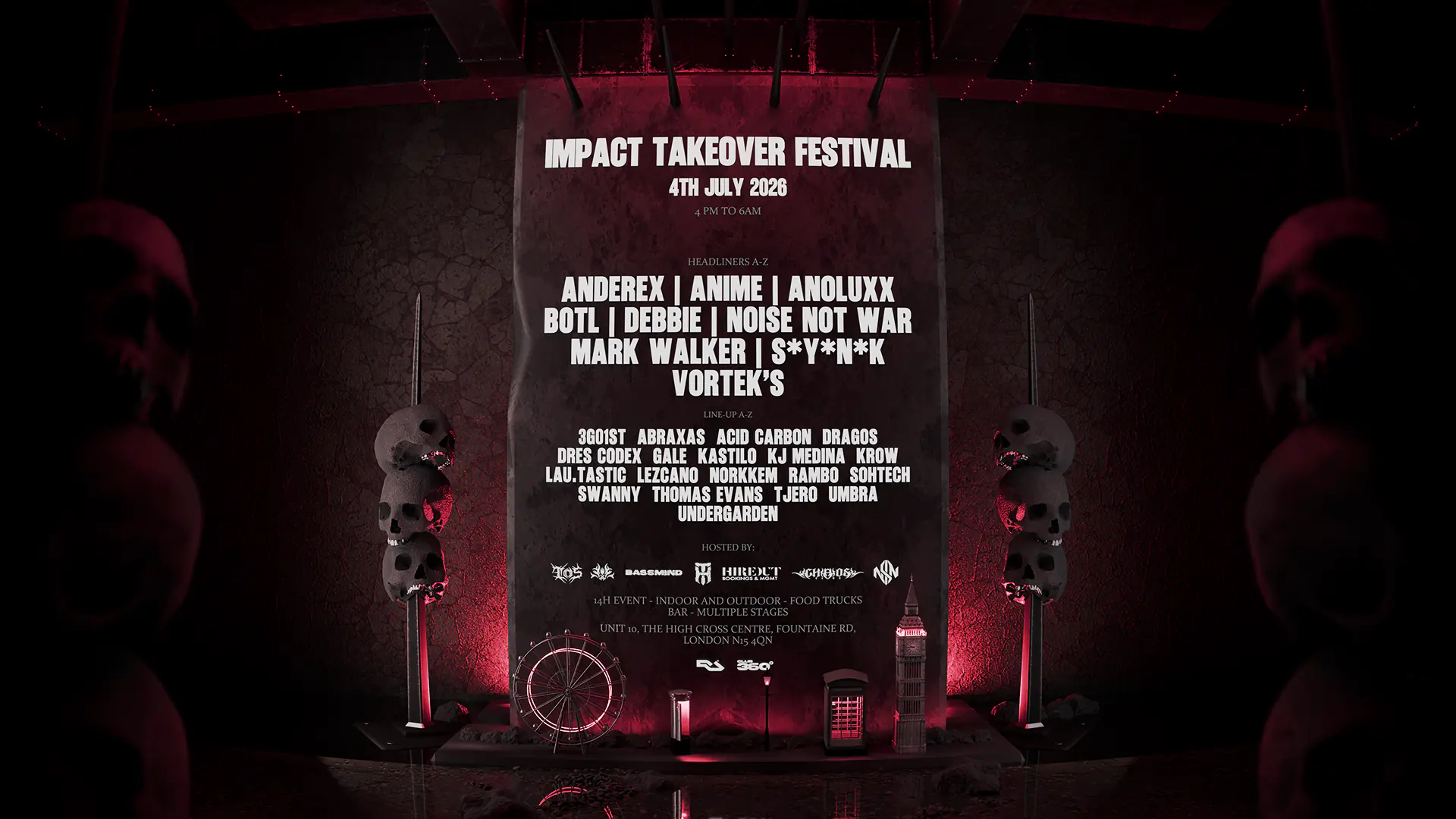 IMPACT TAKEOVER FESTIVAL: 14H OF SOUND - INDOOR AND OUTDOOR