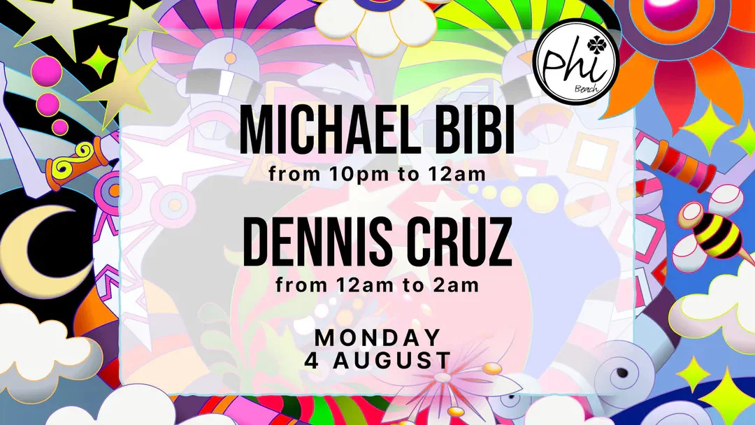 MICHAEL BIBI DENNIS CRUZ en el Phi Beach