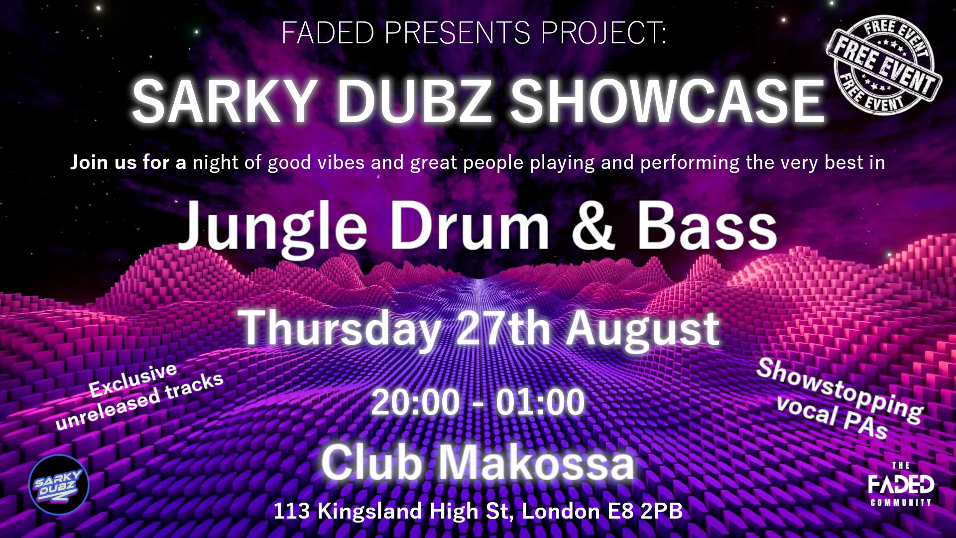 The Faded Community presents: Sarky Dubz