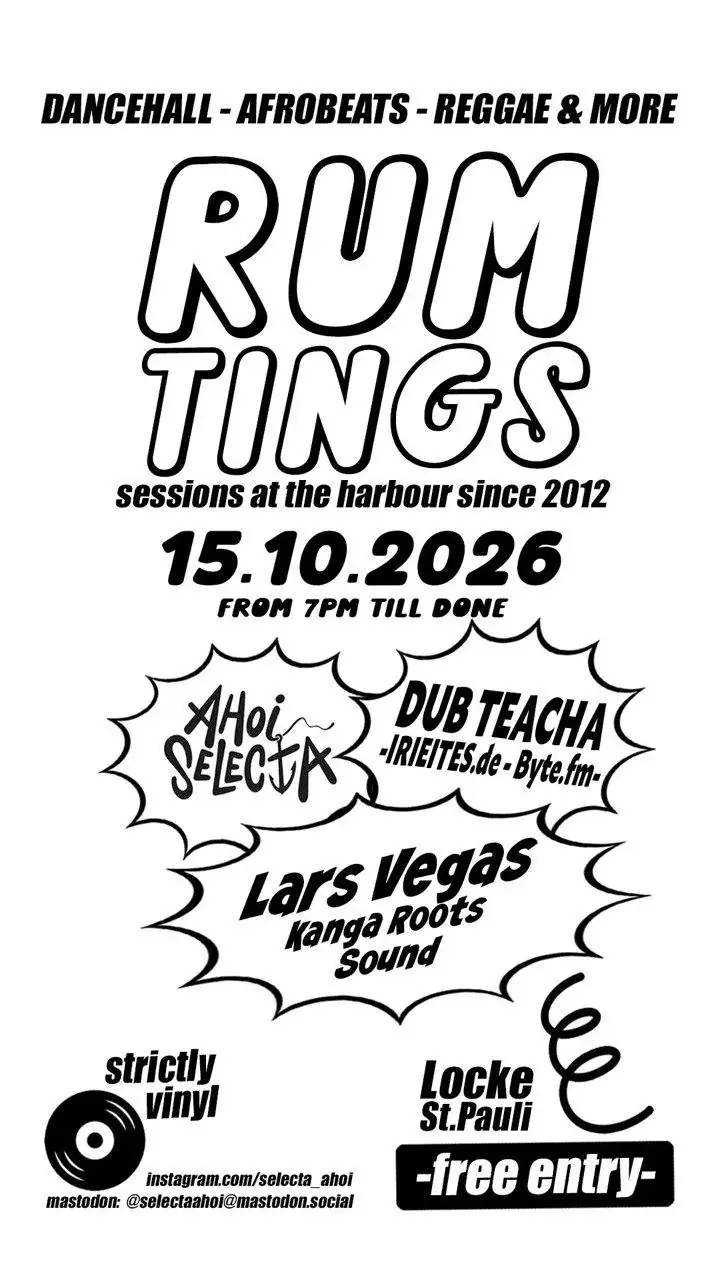 Rum Tings with DUB TEACHA, Lars Vegas, Selecta Ahoi