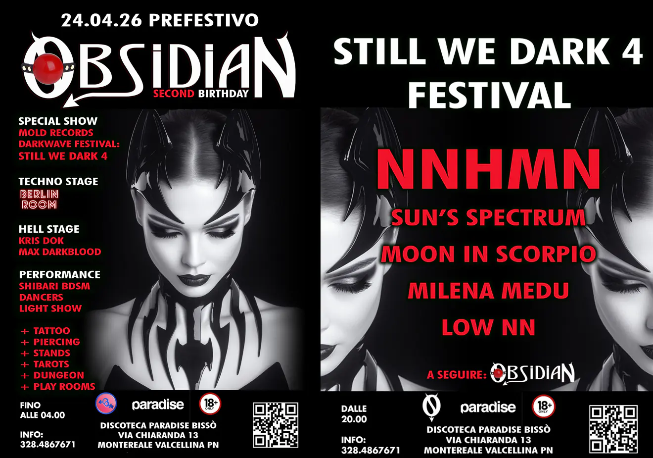 DEUXIÈME ANNIVERSAIRE D'OBSIDIENNE + STILL WE DARK 4 FESTIVAL