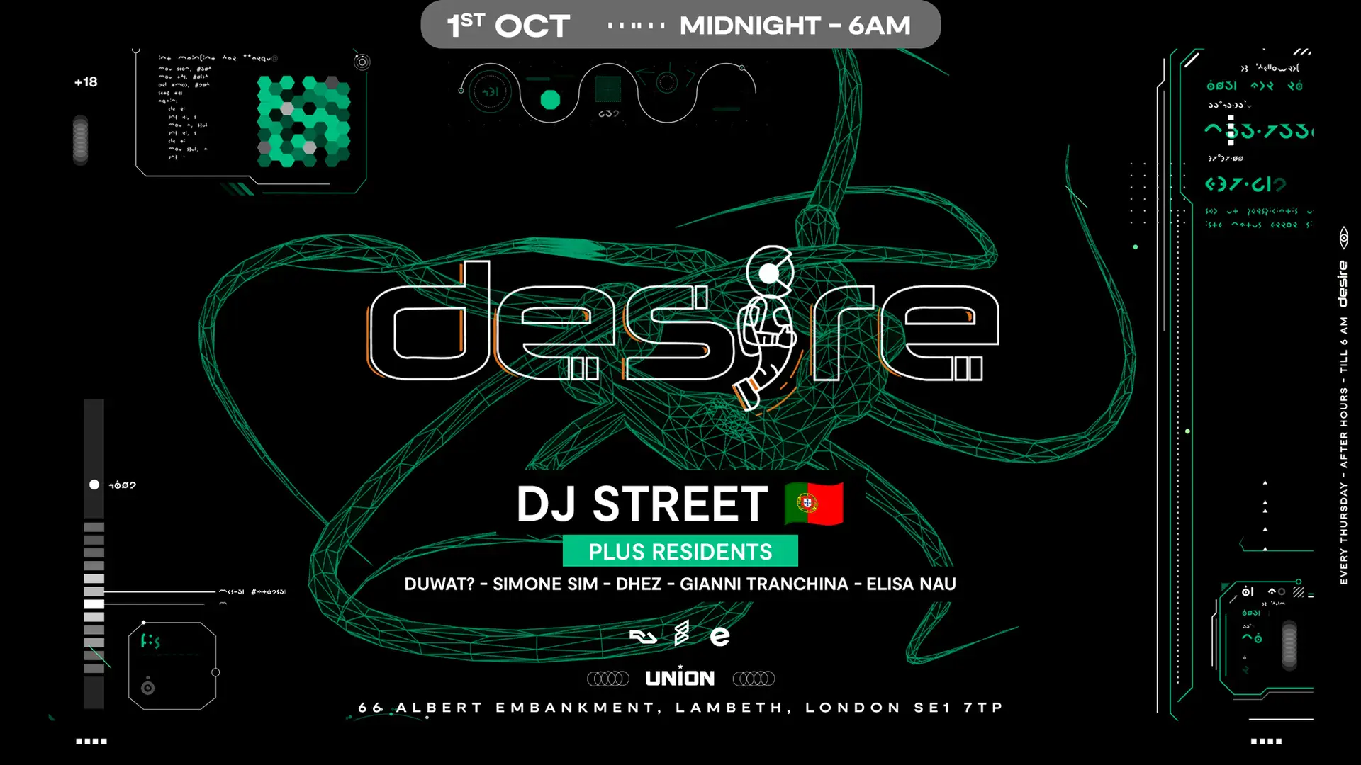 DESIRE - Weekly Thursday After Party - DJ STREET