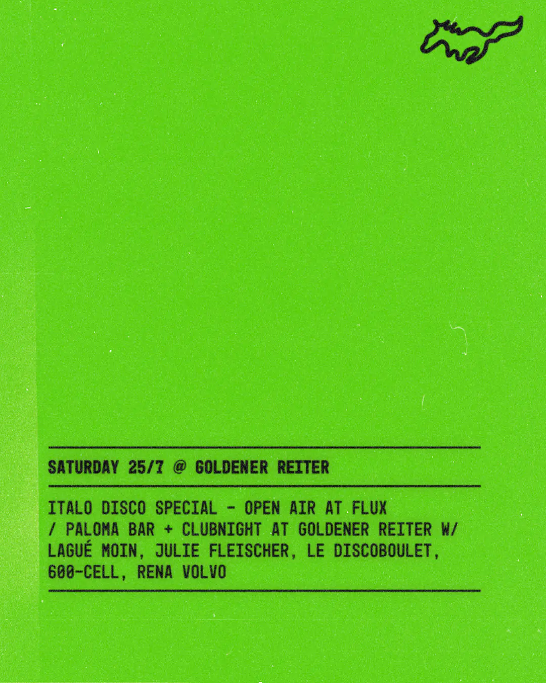 Italo Disco Special – Open Air at Flux / Paloma Bar + Clubnight at Goldener Reiter