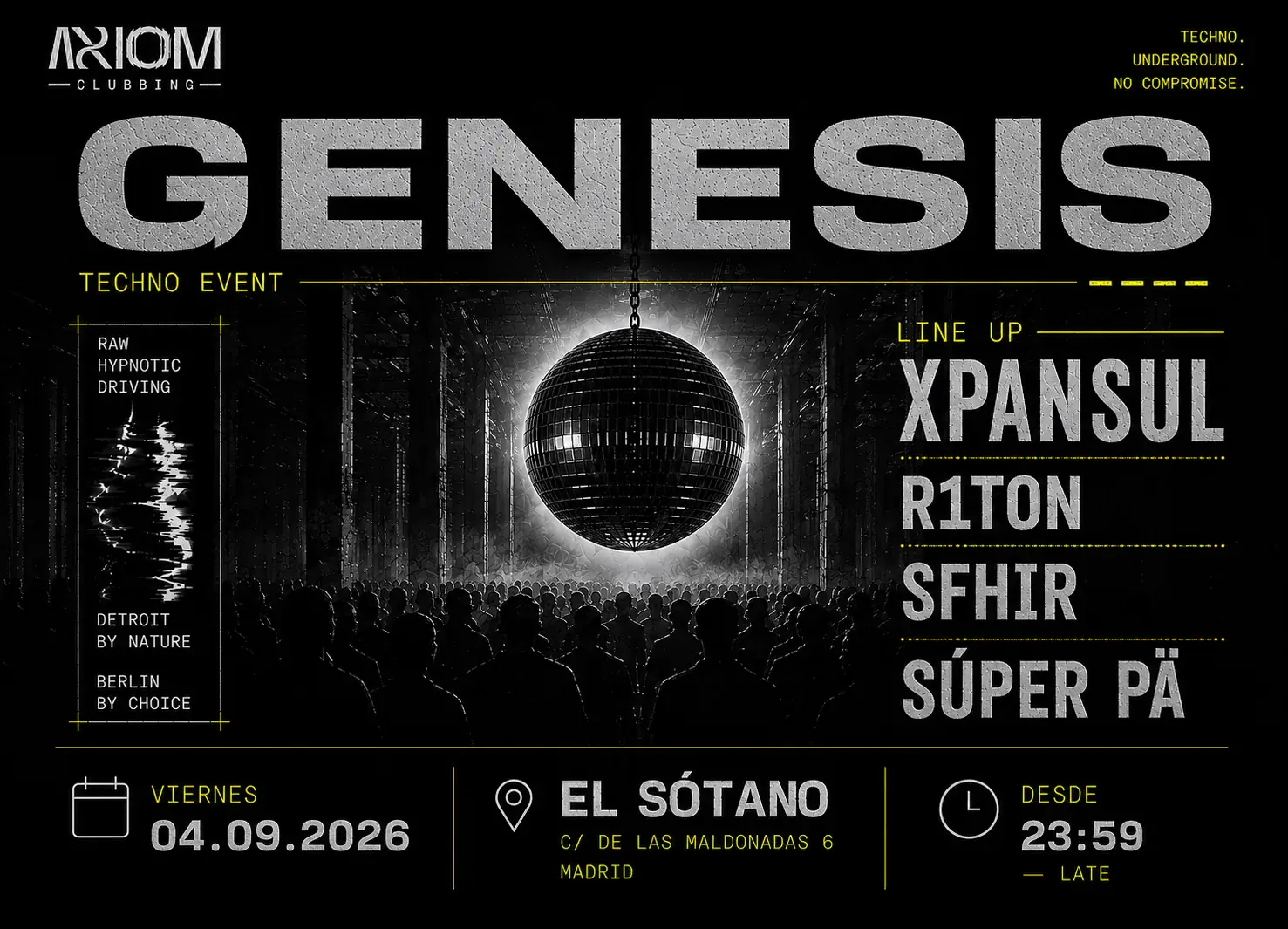 AXIOM CLUBBING: Xpansul, R1TON, Súper Pä
