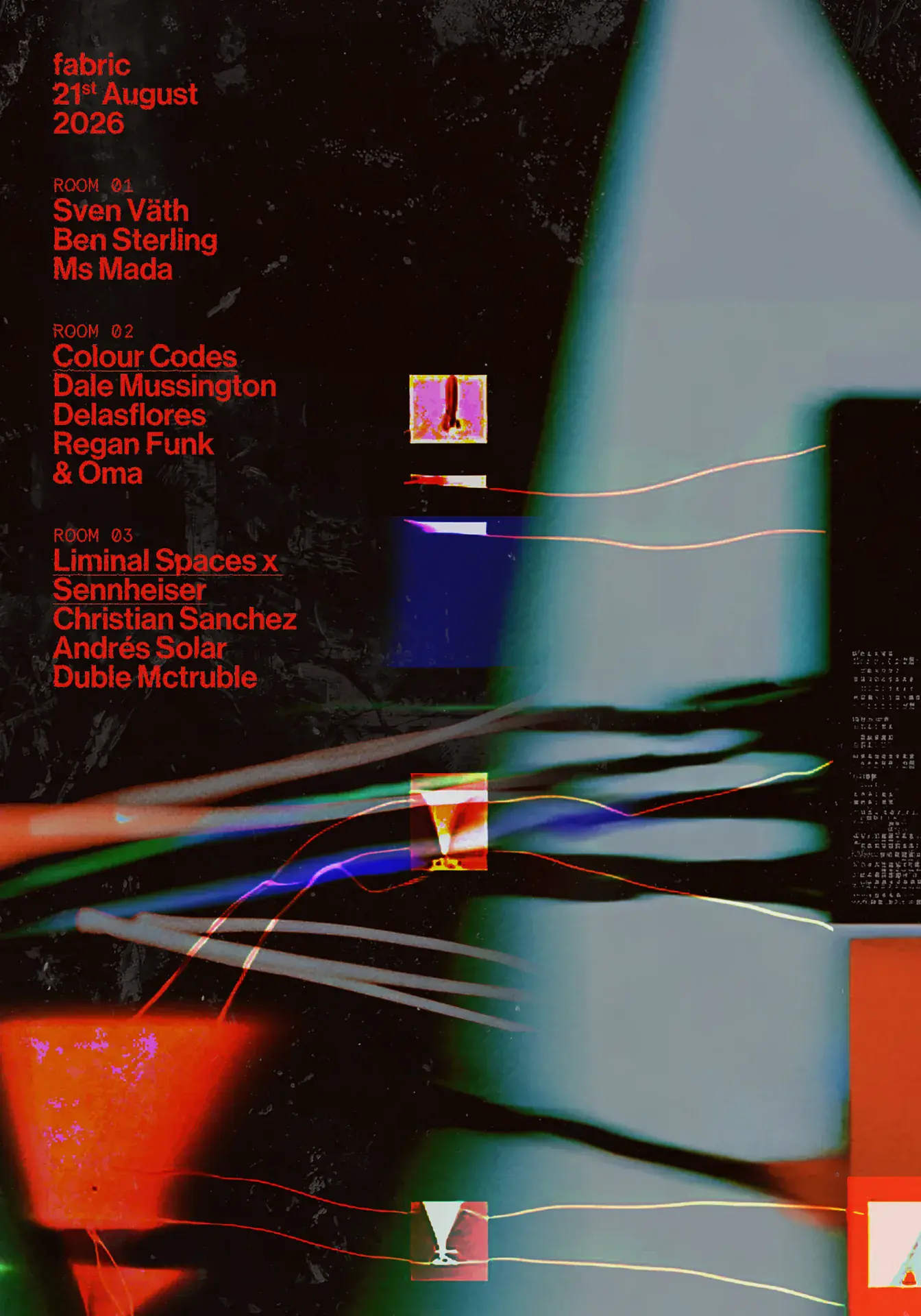 fabric: Sven Väth, Ms Mada, Ben Sterling, Dale Mussington, DELASFLORES, Regan Funk & Oma