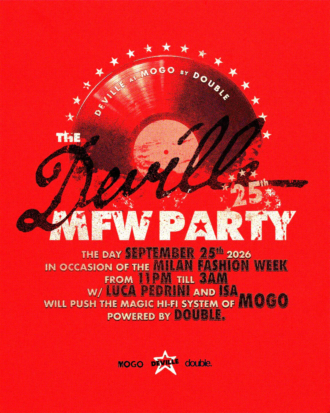 DEVILLE [MFW PARTY] POWERED BY DOUBLE