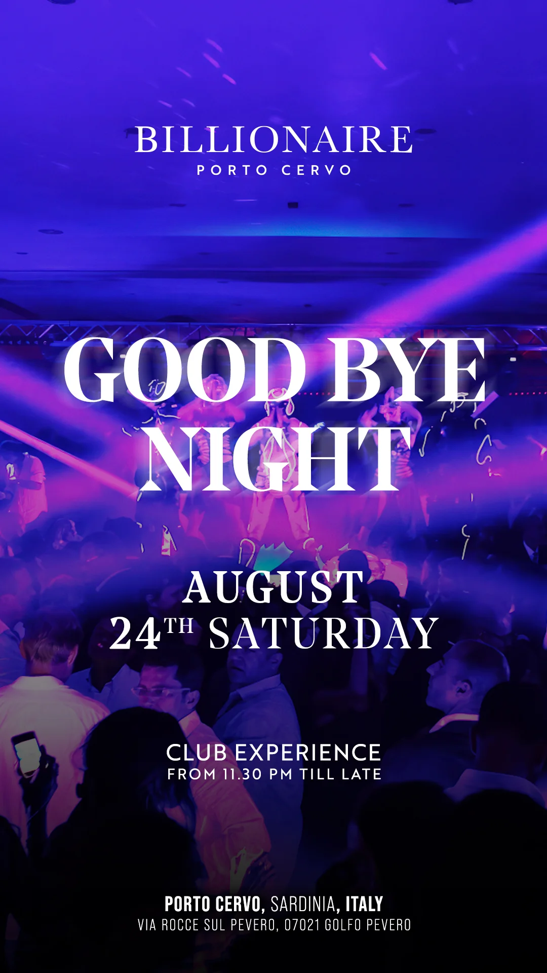 CLOSING PARTY au BILLIONAIRE Porto Cervo